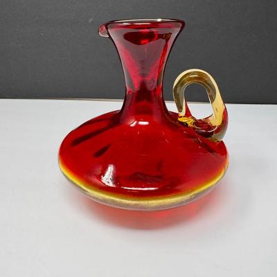 Vintage Amberina Art Glass Cruet / Decanter
