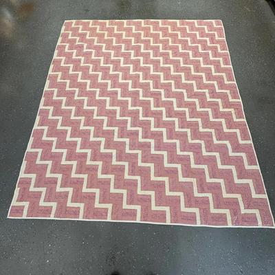 Vintage Handmade Patchwork Quilt Log Cabin Pattern