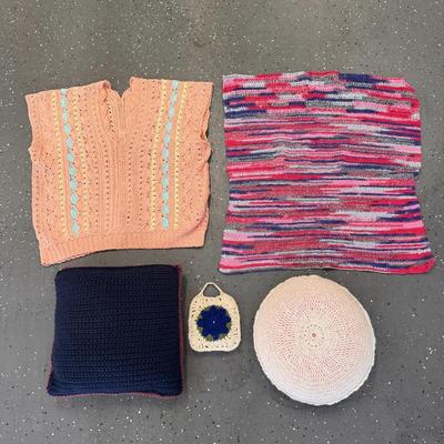 Bundle of Vintage Handmade Crocheted & Knitted Items 