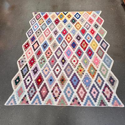 Vintage Handmade Patchwork Quilt 