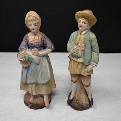 Pair of Vintage Occupied Japan Hand-Painted Porcelain Figurines