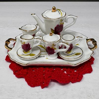 Adeline Collection Miniature Porcelain Tea Set 