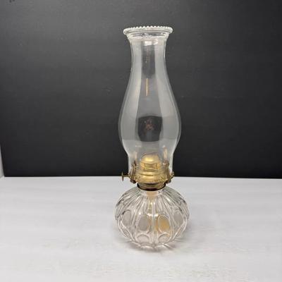 Farm’s Lamp Light Clear Glass Oil Lamp — Made in Austria (with Chimney)