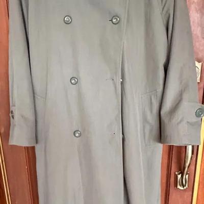 London Fog Double-Breasted Trench Coat, Size 10