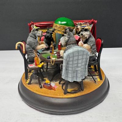 Danbury Mint Mini Schnauzer Poker Night Figurine