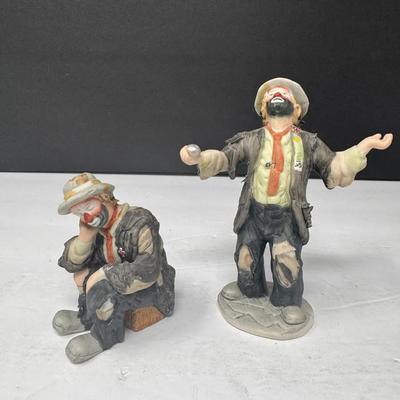 Emmett Kelly Jr. Miniature Clown Figurines (Set of 2) – Flambro Collection