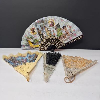Vintage Decorative Folding Hand Fan Collection