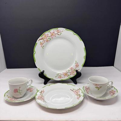 Vintage MZ Czech Republic Floral China Set 