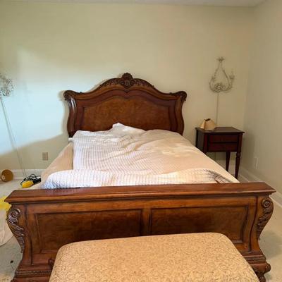 Bedroom Furniture & Decorative Storage Lot – Bed, Case Pieces, Trunks & Keepsake Boxes