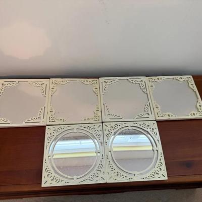 Decorative Framed Mirror Set – Set of 6 Panels