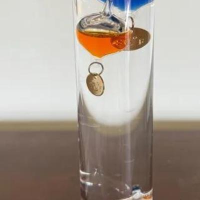 Glass Galileo Thermometer with Floating Colored Bulbs