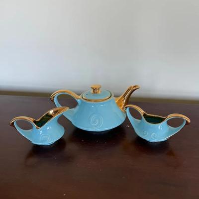 Vintage Blue & Gold Tea Set