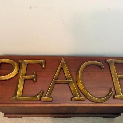 Large “PEACE” Decorative Wall Letters – Gold Finish