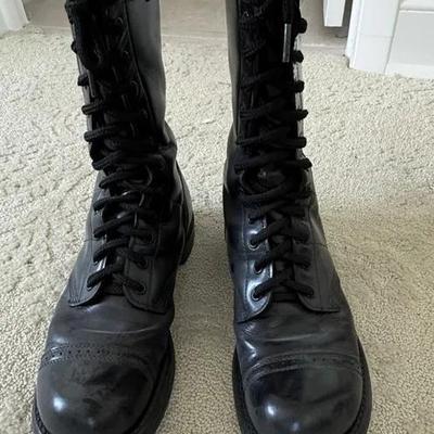 Corcoran Black Leather Military Combat Boots