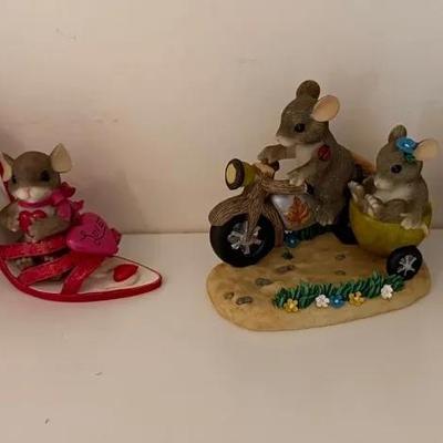 Fitz and Floyd Charming Tails Mouse Figurine Collection