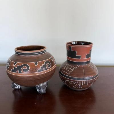 Handcrafted Southwestern Pottery Vessels (Set of 2)