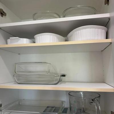 Assorted Clear Glass Bakeware and Measuring Pitcher Lot