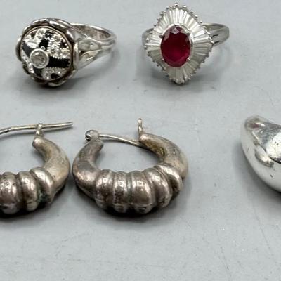 Sterling Rings And Earrings 