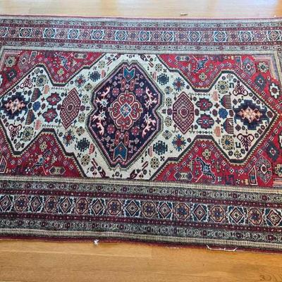 Vintage Handmade Wool Persian Rug 7' × 4' 9"