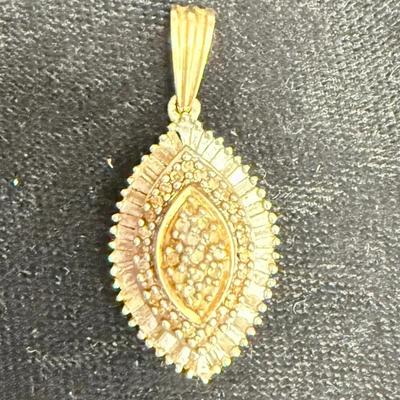 10k Yellow Gold And Diamond Pendant 