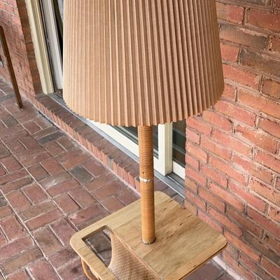 Rattan Side Table-Lamp