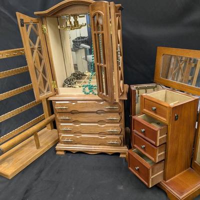 Jewelry Boxes & Display Stand (contents not included)