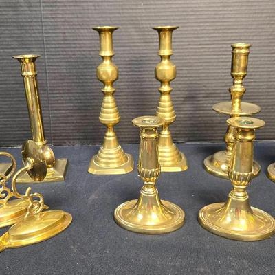 Antique & Vintage Brass Candle Holders 