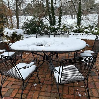 Wrought Iron Table With 6 Chairs 