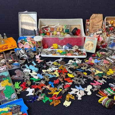 Large Collection Of Vintage Cracker Jack “Prizes”