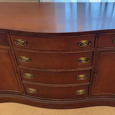 Vintage Serpentine Front Sideboard 