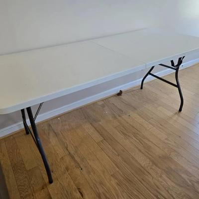 Large Plastic & Metal Folding Table 