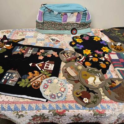Handmade Quilt, Fabrics, Appliques