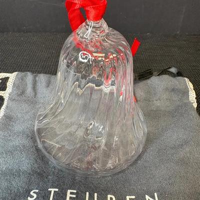 Steuben Glass Crystal Bell-Christmas Ornament 