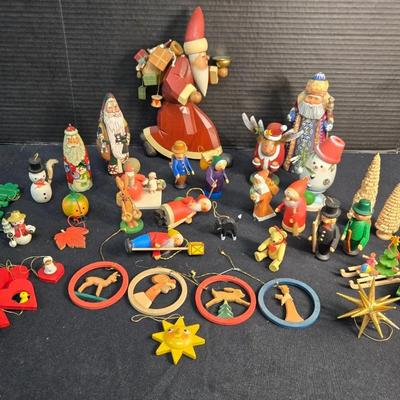 Handmade European Wooden Holiday Ornaments 