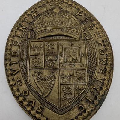 Rare VA Metalcrafters 1957 Jamestown Exposition Seal Of Virginia 