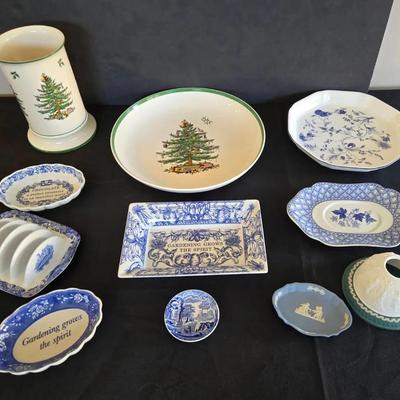 Spode Christmas, Blue & White, & Wedgwood China