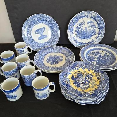 Spode China English Plates & Mugs