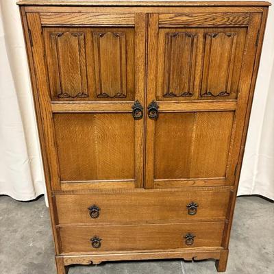 Small Vintage Oak Armoir