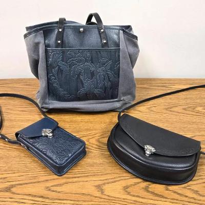 3 Oberon Design Leather Designer Handnags