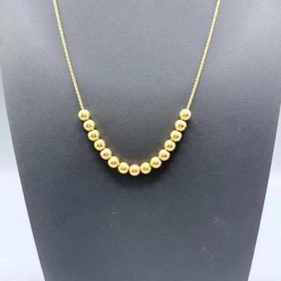 14k Yellow Gold Chain With Beads 