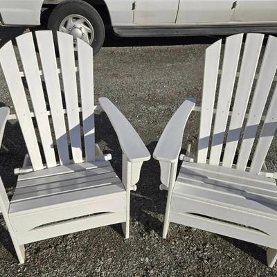 2 Polywood Patio Adirondack Chairs