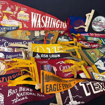 Vintage Felt Souvenir Pennants