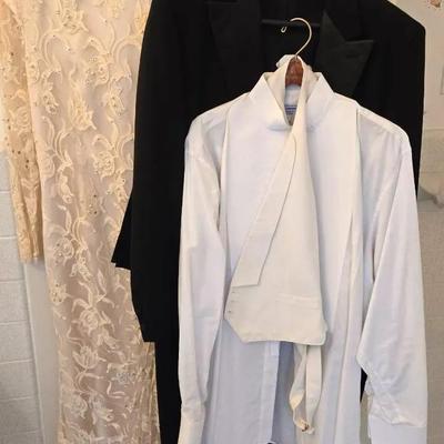 Tuxedo Suit & Formal Lace Dress 