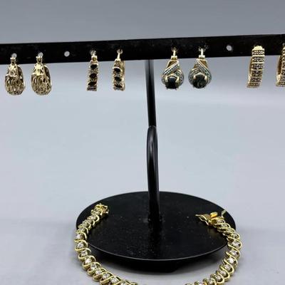 Mixed Lot Of Gold Toned Sterling 