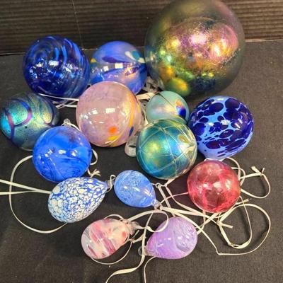  Art Glass Balls & Eggs Ornaments