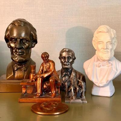 Hudson Pewter & More Abraham Lincoln Figurines & Busts