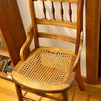 Carved Cane Chair 