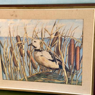 Signed Helene DeVou “Life” Framed Art 