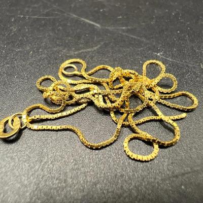 14K Gold Delicate Box Chain Necklace — Imperfect Jewelry