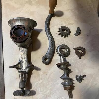 Vintage Metal Meat Grinder 
